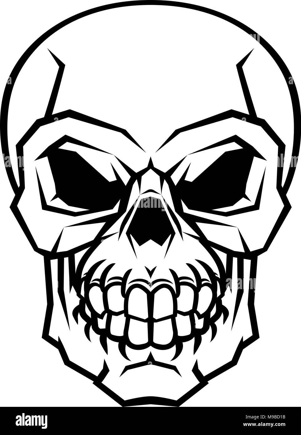 Il design del cranio Illustrazione Vettoriale