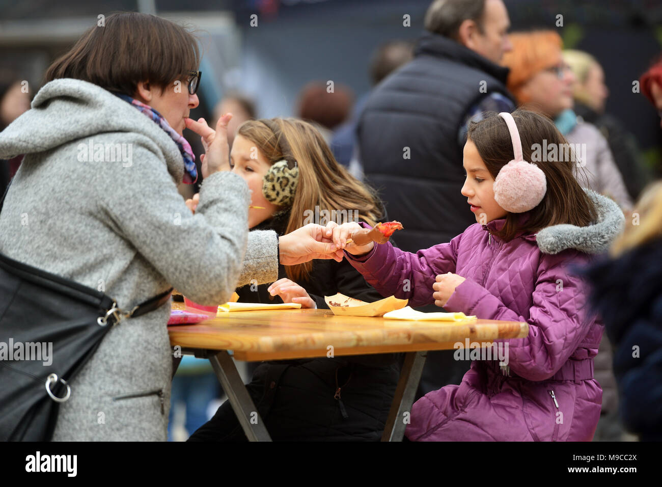 Maribor, Slovenia il 24 marzo 2018. Primo Festival Internazionale di peperoncino e cioccolato svoltasi a Maribor. Credito: Matic Stojs Lomovsek / Alamy Live News Foto Stock