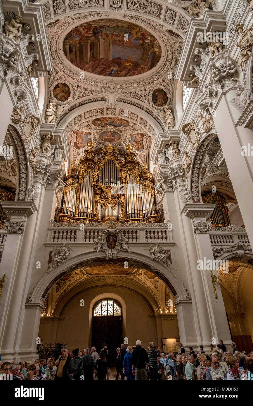 Organo, la Cattedrale di St Stephen, Passau Foto Stock