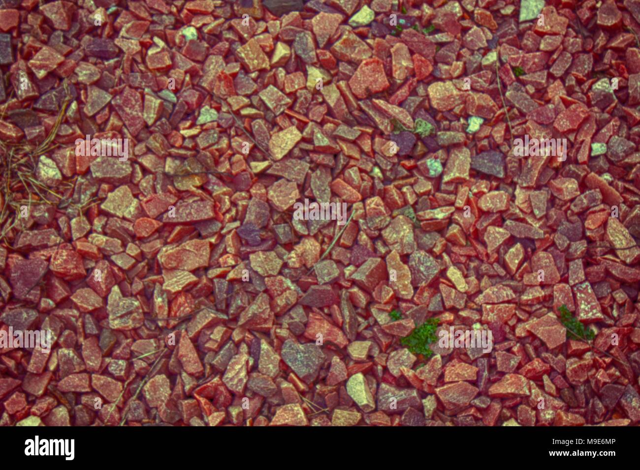 Flinstone ciottoli struttura di pietra rossa per lo sfondo. Foto Stock