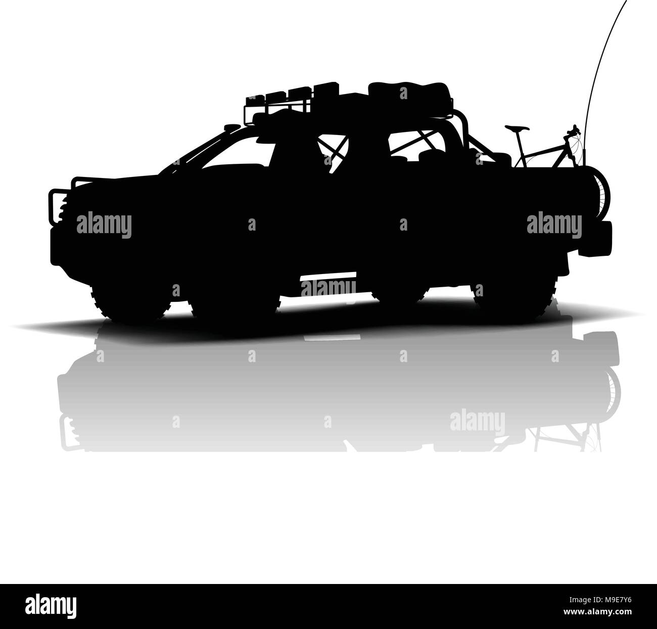 Off road carrello con ombra Illustrazione Vettoriale