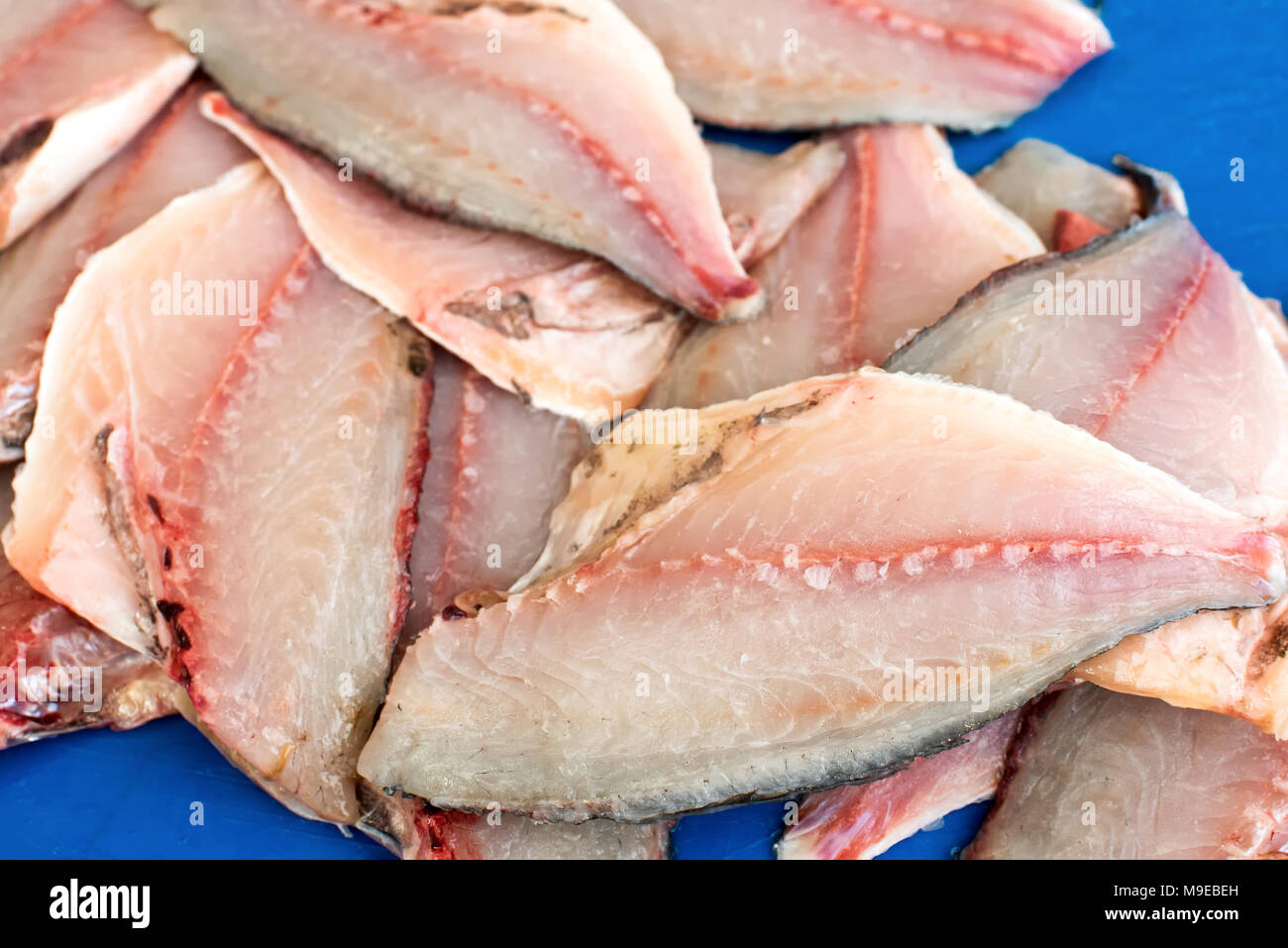 Vista ravvicinata di orata freschi i filetti di pesce Foto Stock