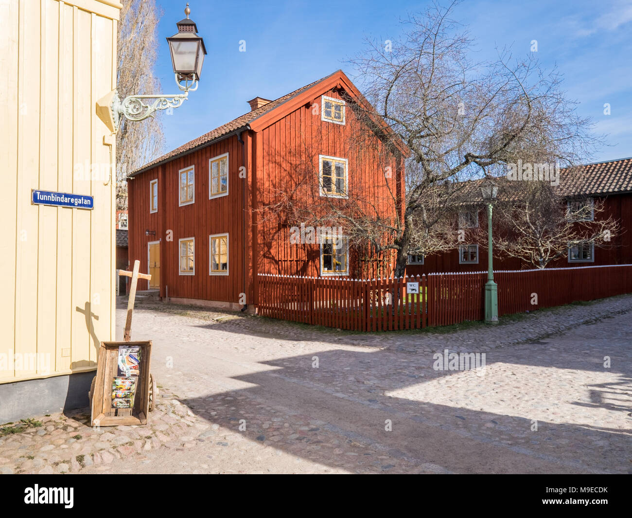 Open-air museum vecchio Linköping durante l inizio della primavera in Svezia Foto Stock
