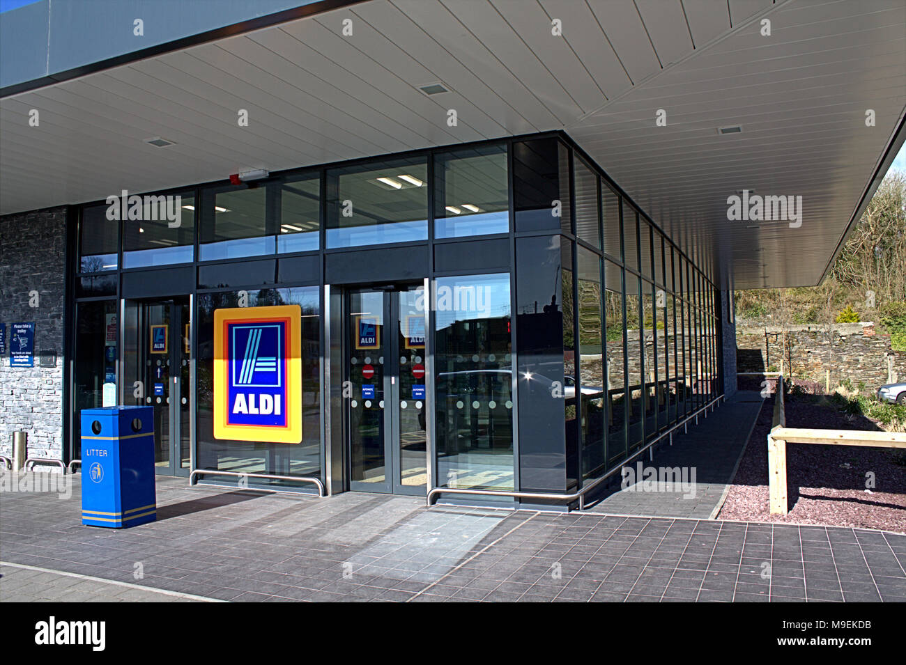 Supermercato Aldi a Skibbereen, Irlanda Foto Stock