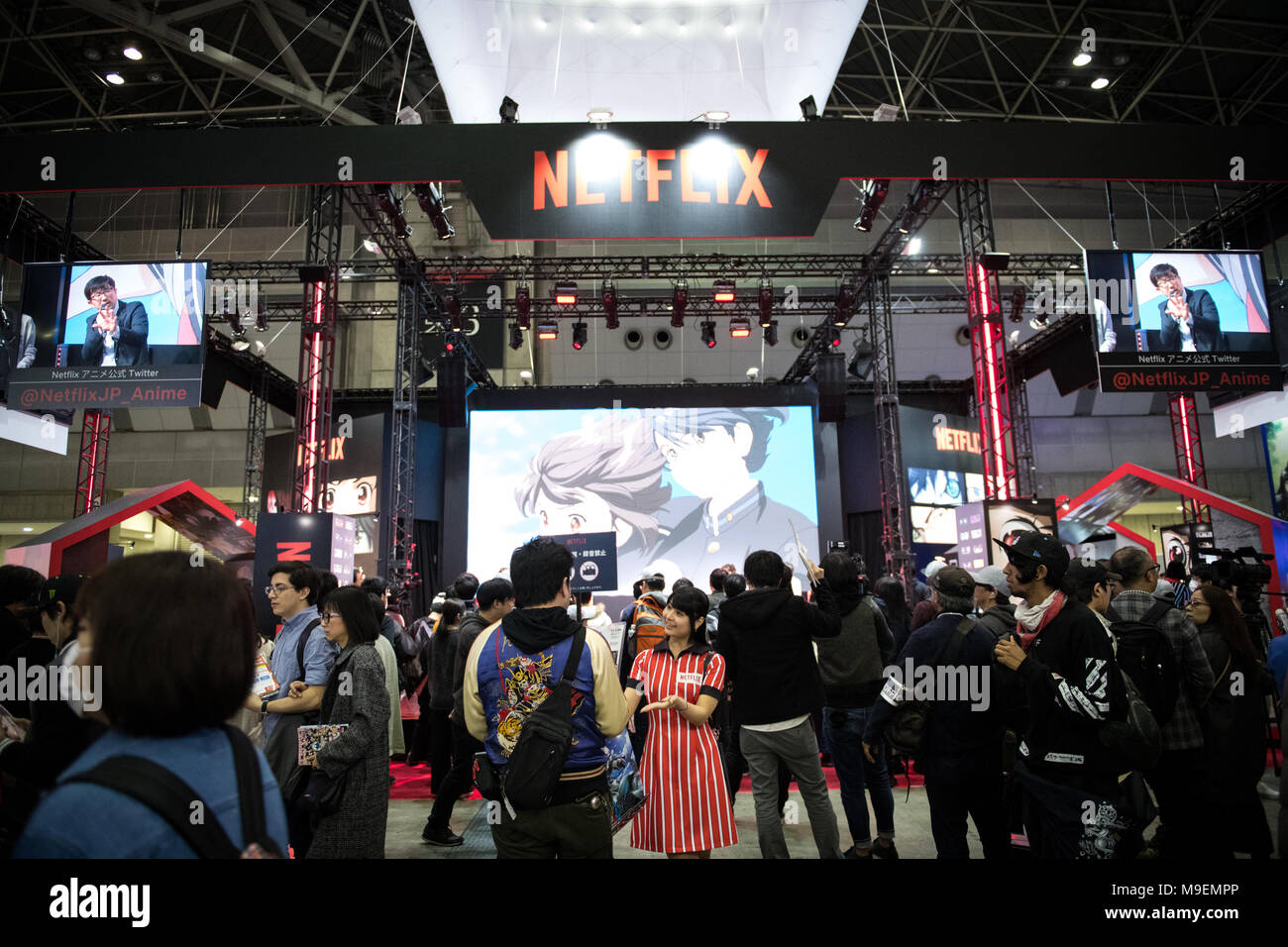 Sabato. 24 Mar, 2018. TOKYO, Giappone - 24 Marzo : Le persone che frequentano la entrambi di Netflix durante Anime Giappone 2018 a Tokyo in Giappone, Sabato, 24 marzo 2018. (Foto: Richard Atrero de Guzman/AFLO) Foto Stock