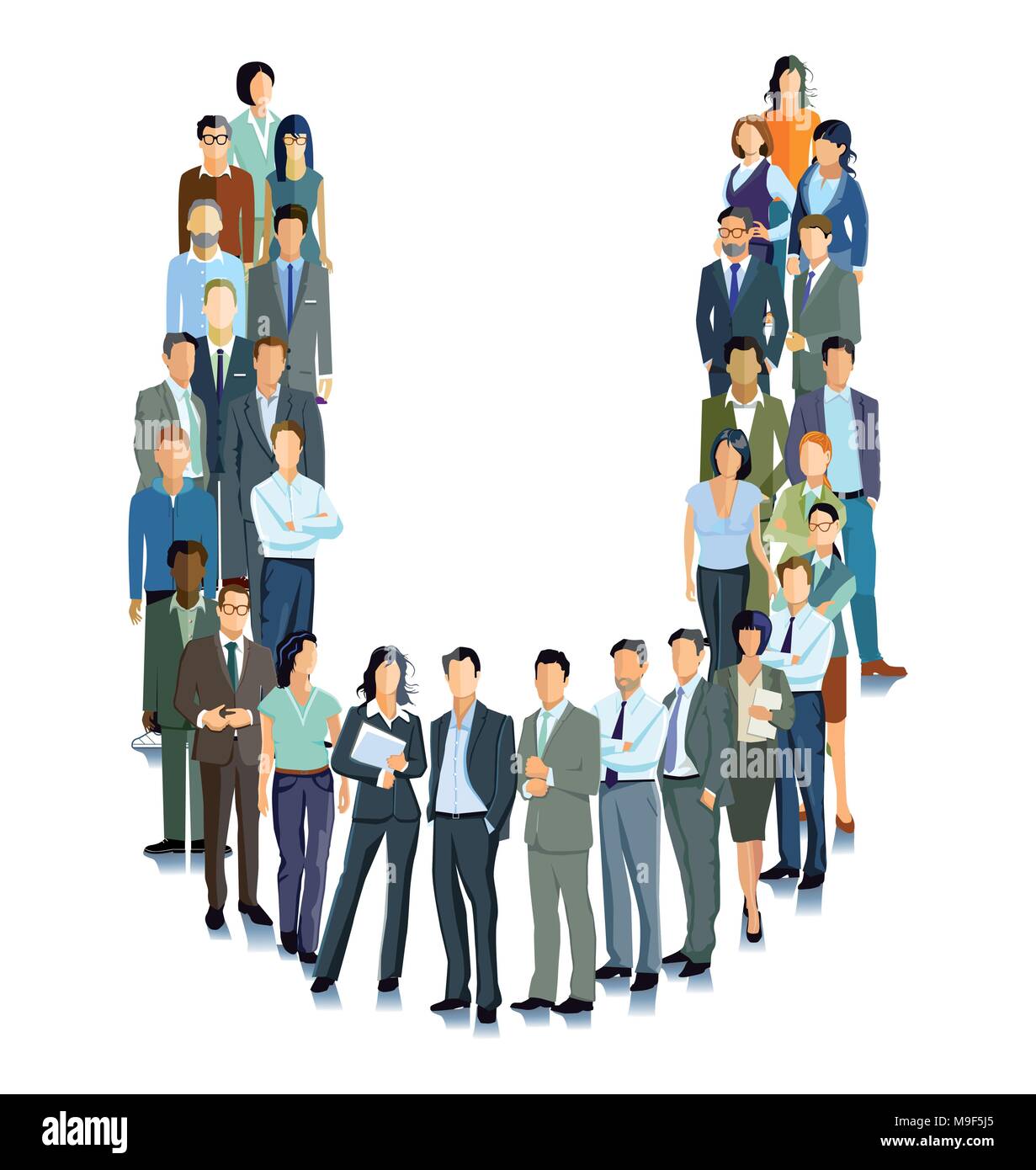 Get-insieme di gente di affari Illustrazione Vettoriale