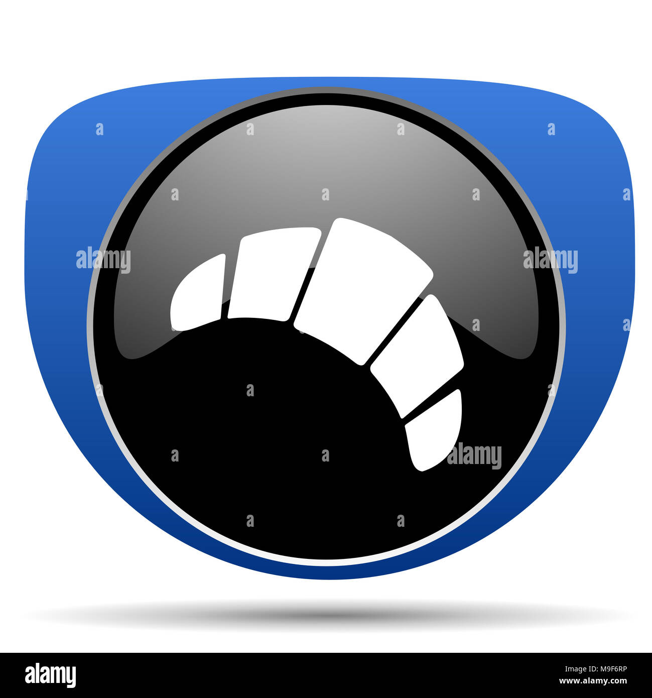 Croissant icona web Foto Stock