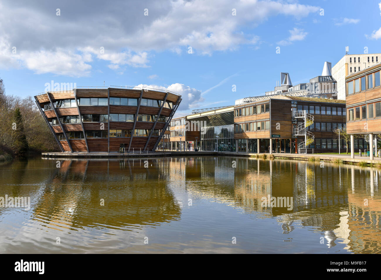 Il Giubileo campus, uno dei principali edifici amministrativi dell'Università di Nottingham. Foto Stock