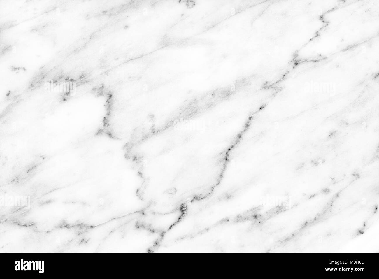 Il marmo bianco di Carrara luce naturale per il bagno o la cucina countertop bianco. Alta risoluzione texture e pattern. Foto Stock