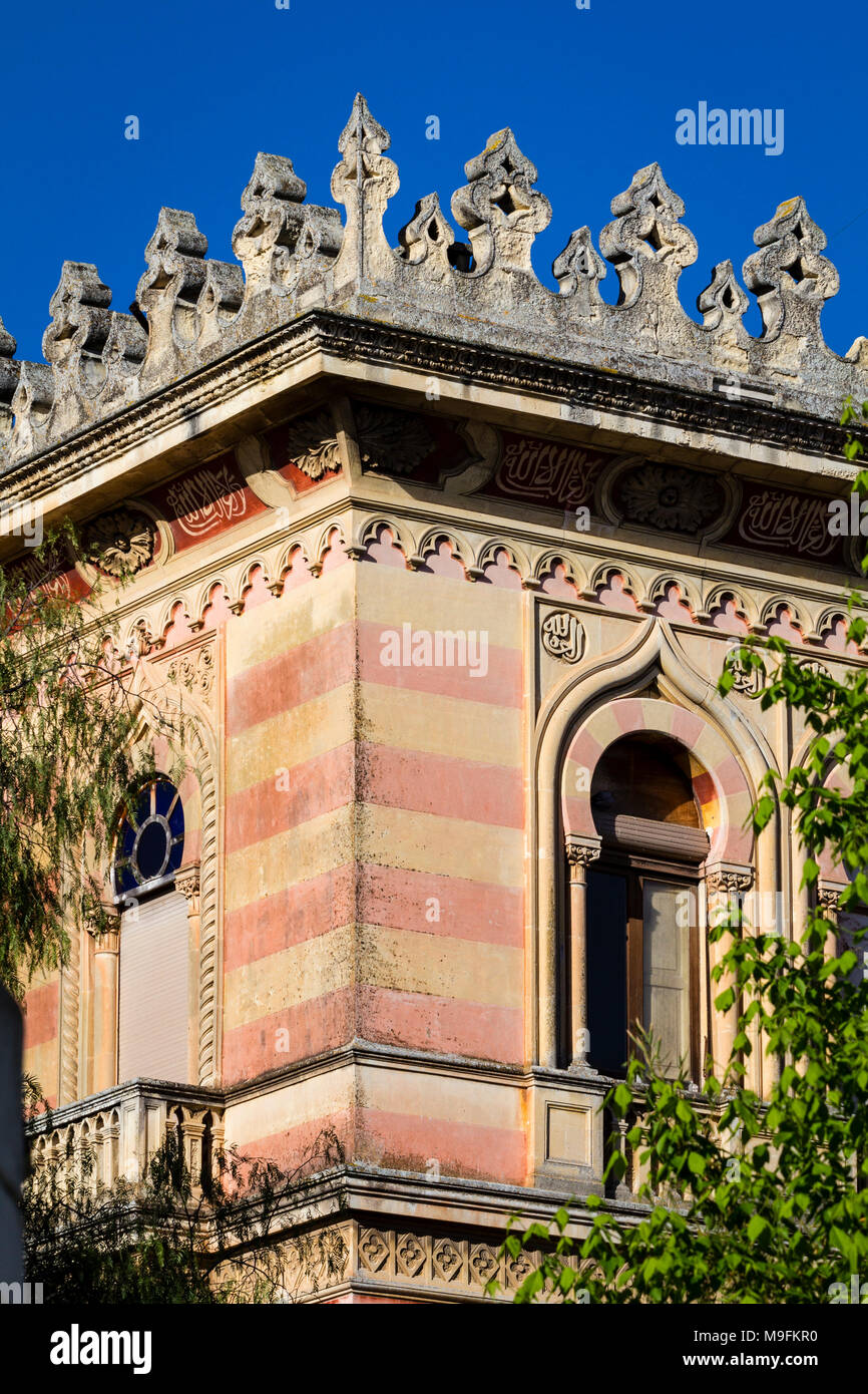 Stile moresco villa a Lecce, Italia Foto Stock