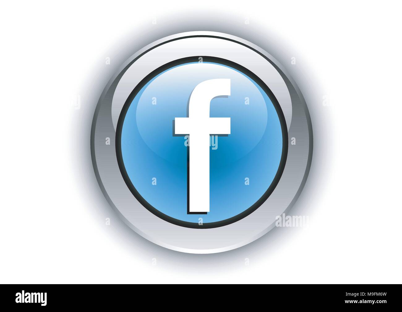 Il design del vettore di social media design pulsante facebook Illustrazione Vettoriale