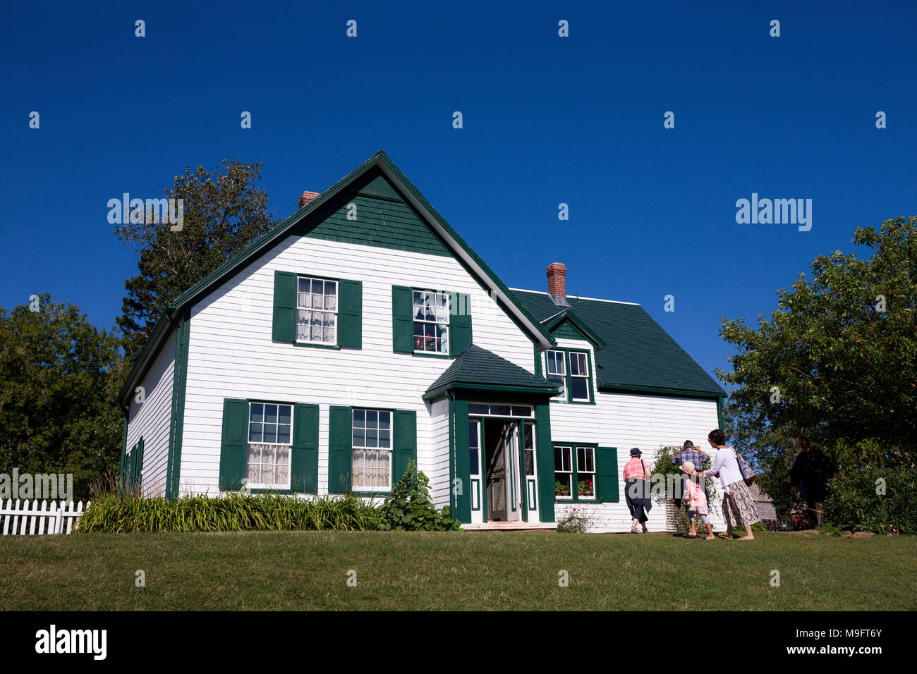 L'iconico Green Gables farm house da Lucy Maud Montgomery romanzo Anne di Green Gables. Foto Stock