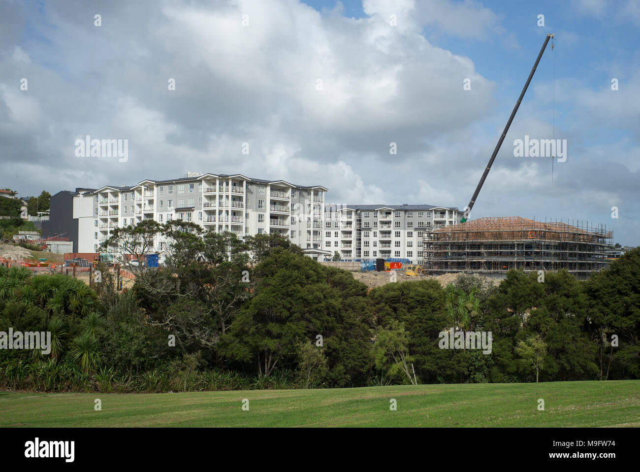 . Un villaggio di pensionamento in Unsworth, Auckland.. Edificio di spazio extra per un invecchiamento della popolazione. Foto Stock