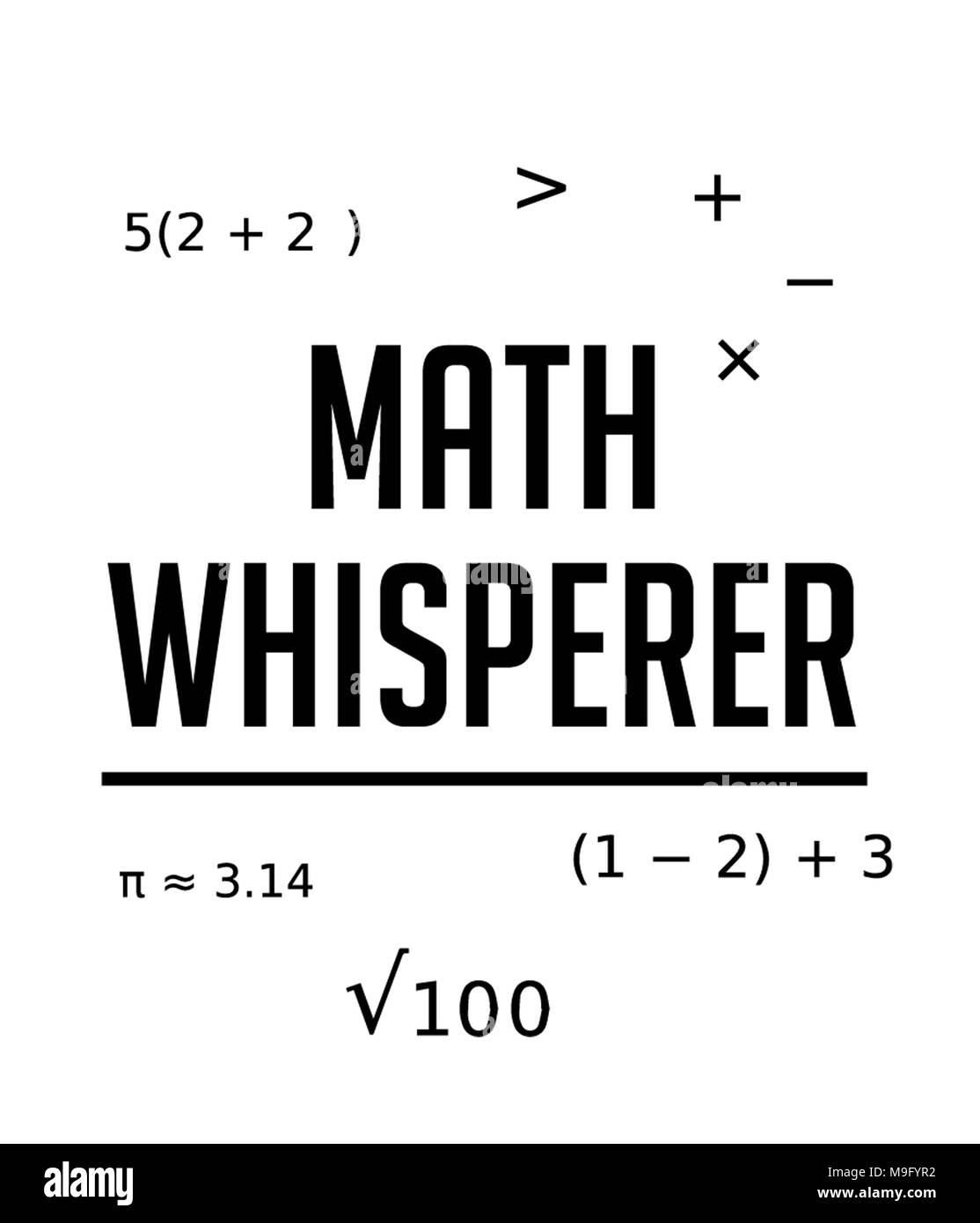 Il Whisperer matematica Foto Stock