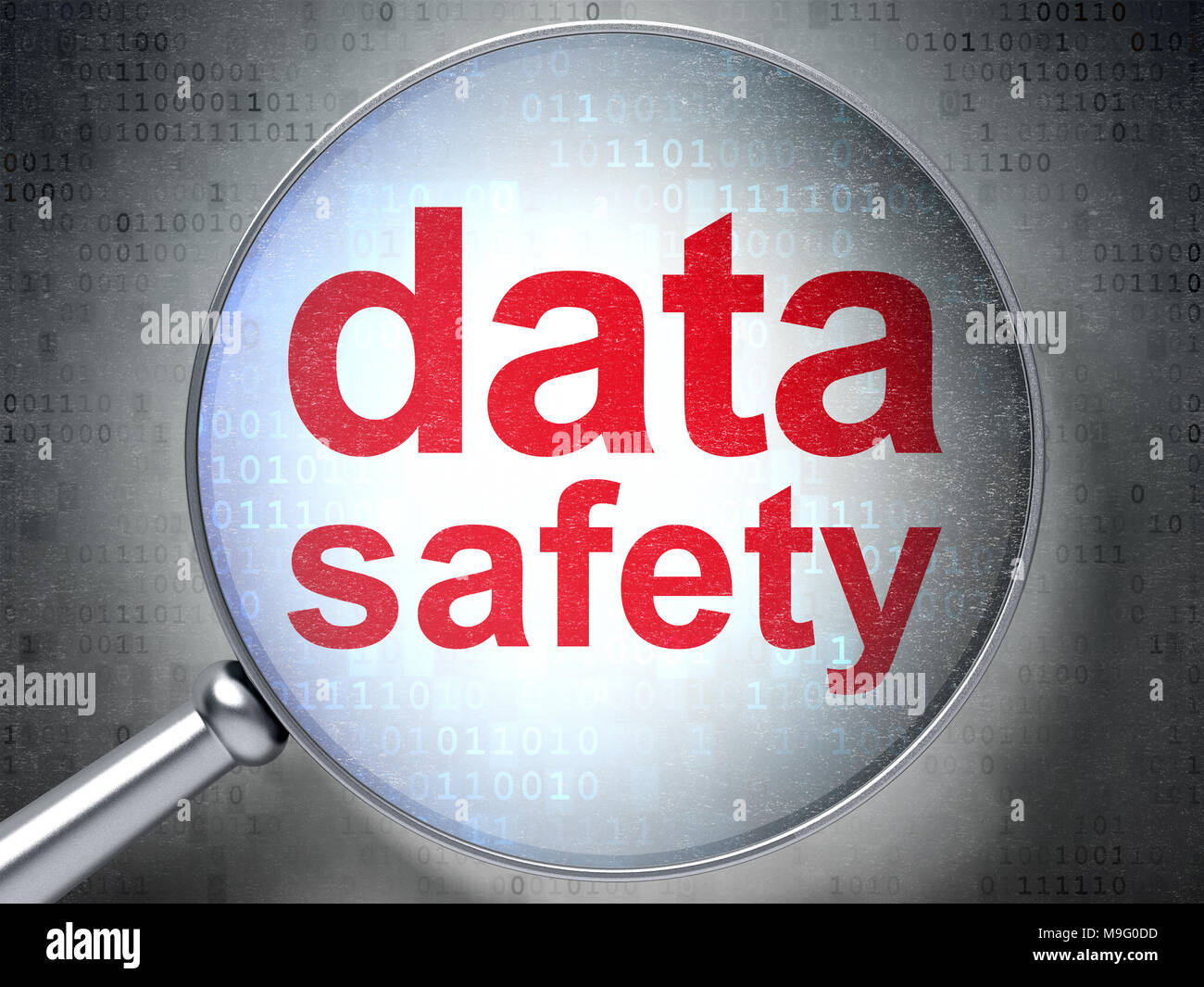 Il concetto di informazione: la sicurezza dei dati con il vetro ottico Foto Stock