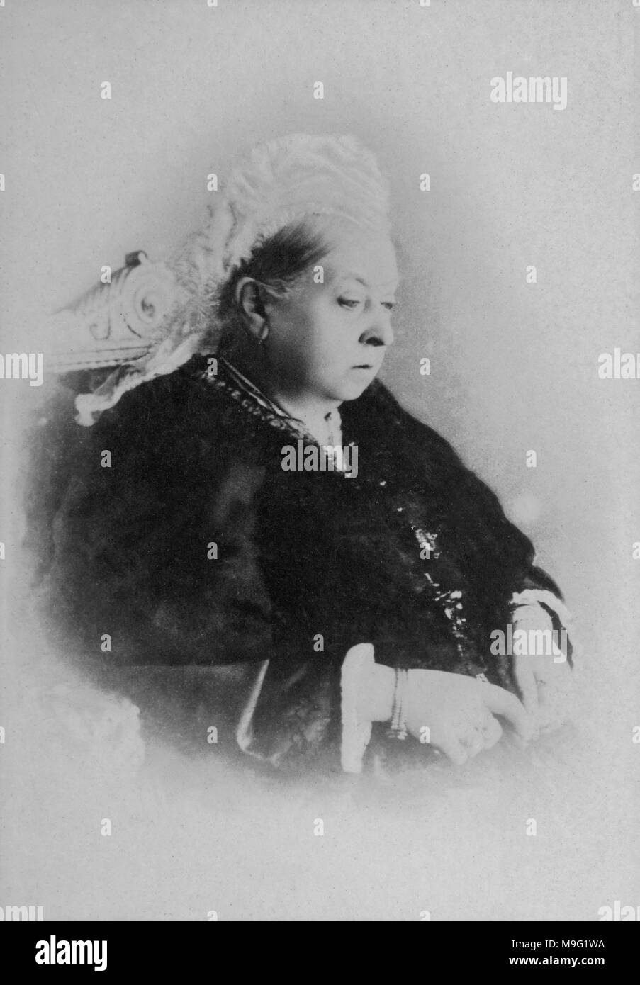 Ritratto della regina Victoria ( 1821 - 1901 ) la Regina del Regno Unito di Gran Bretagna e Irlanda dal 1837 fino alla sua morte. 1876 Foto Stock