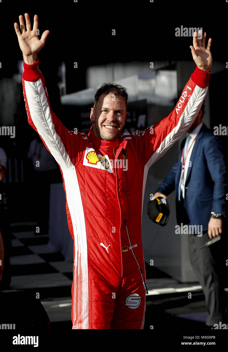Melbourne, Australia. 25 Mar, 2018. Motorsports: FIA Formula One World Championship 2018, Melbourne, Victoria : Motorsports: Formula 1 2018 Rolex Australian Grand Prix, , #5 Sebastian Vettel (GER, la Scuderia Ferrari) | utilizzo del credito in tutto il mondo: dpa picture alliance/Alamy Live News Foto Stock