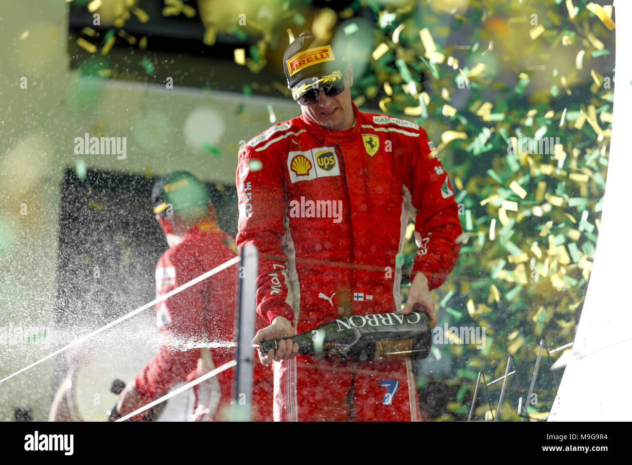 Melbourne, Australia. 25 Mar, 2018. Motorsports: FIA Formula One World Championship 2018, Melbourne, Victoria : Motorsports: Formula 1 2018 Rolex Australian Grand Prix, #7 Kimi Raikkonen (FIN, la Scuderia Ferrari), | Utilizzo di credito in tutto il mondo: dpa picture alliance/Alamy Live News Foto Stock