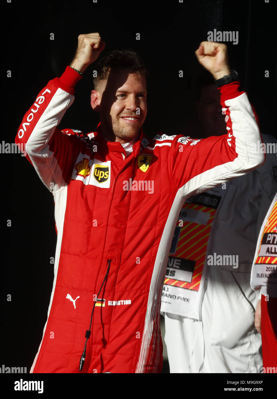 Melbourne, Australia. 25 Mar, 2018. Motorsports: FIA Formula One World Championship 2018, Melbourne, Victoria : Motorsports: Formula 1 2018 Rolex Australian Grand Prix, , #5 Sebastian Vettel (GER, la Scuderia Ferrari) | utilizzo del credito in tutto il mondo: dpa picture alliance/Alamy Live News Foto Stock