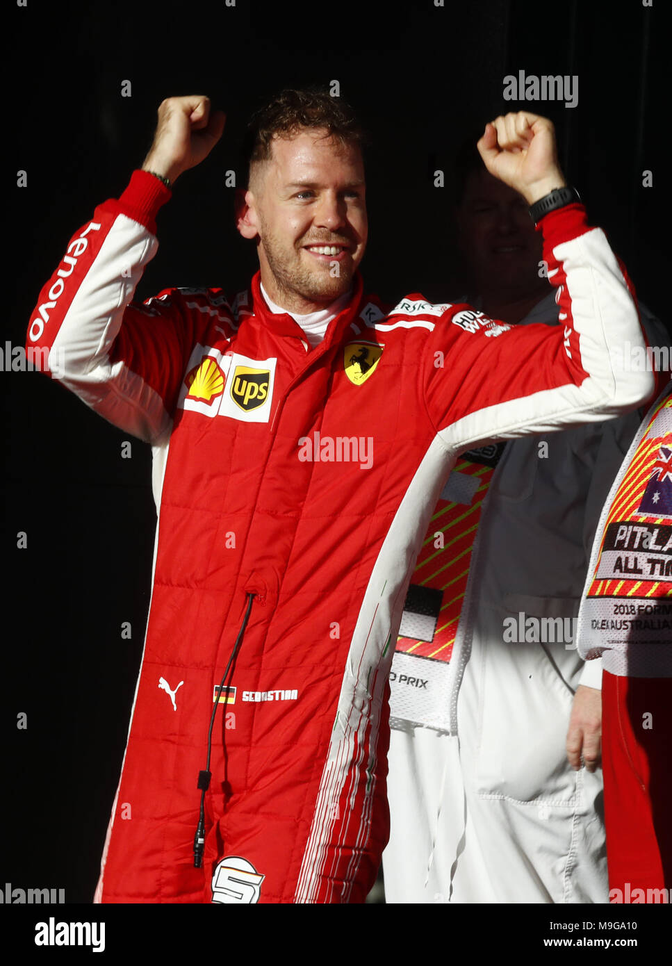 Melbourne, Australia. 25 Mar, 2018. Motorsports: FIA Formula One World Championship 2018, Melbourne, Victoria : Motorsports: Formula 1 2018 Rolex Australian Grand Prix, , #5 Sebastian Vettel (GER, la Scuderia Ferrari) | utilizzo del credito in tutto il mondo: dpa picture alliance/Alamy Live News Foto Stock