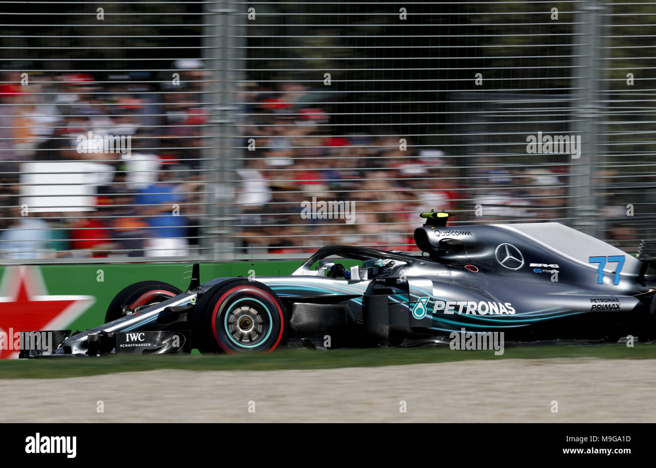 Melbourne, Australia. 25 Mar, 2018. Motorsports: FIA Formula One World Championship 2018, Melbourne, Victoria : Motorsports: Formula 1 2018 Rolex Australian Grand Prix, #77 Valtteri Bottas (FIN, Mercedes AMG Petronas), | Utilizzo di credito in tutto il mondo: dpa picture alliance/Alamy Live News Foto Stock