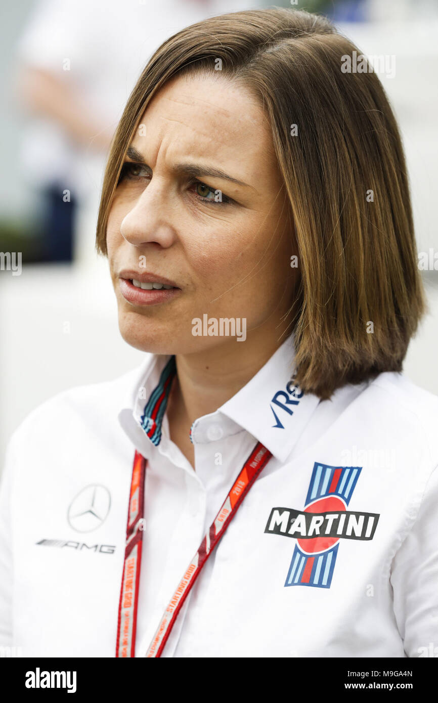 Melbourne, Australia. 25 Mar, 2018. Motorsports: FIA Formula One World Championship 2018, Melbourne, Victoria : Motorsports: Formula 1 2018 Rolex Australian Grand Prix, Claire Williams (GBR) Williams Vice Team Principal | Utilizzo di credito in tutto il mondo: dpa/Alamy Live News Credito: dpa picture alliance/Alamy Live News Foto Stock
