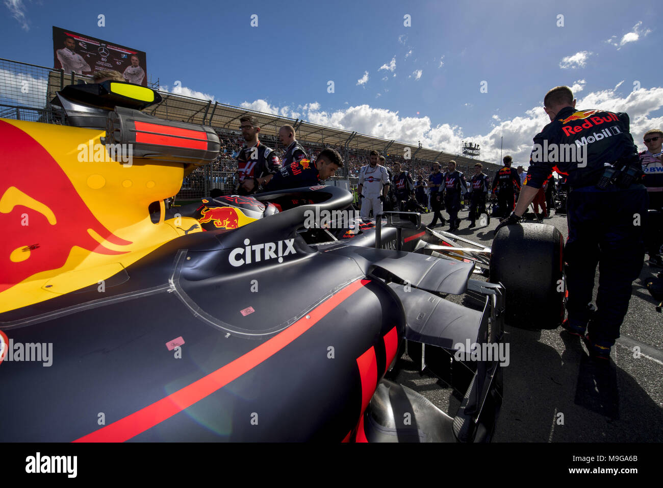 Melbourne, Australia. 25 Mar, 2018. Motorsports: FIA Formula One World Championship 2018, Melbourne, Victoria : Motorsports: Formula 1 2018 Rolex Australian Grand Prix, #33 Max Verstappen (NDL, Red Bull Racing), | Utilizzo di credito in tutto il mondo: dpa/Alamy Live News Credito: dpa picture alliance/Alamy Live News Foto Stock