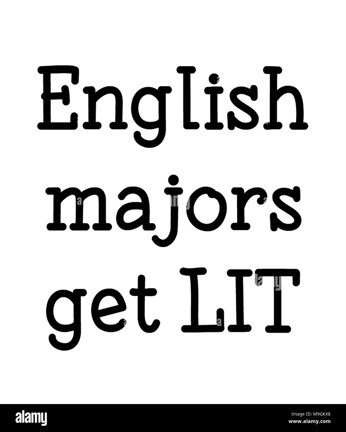 English majors ottenere ACCESA Foto Stock