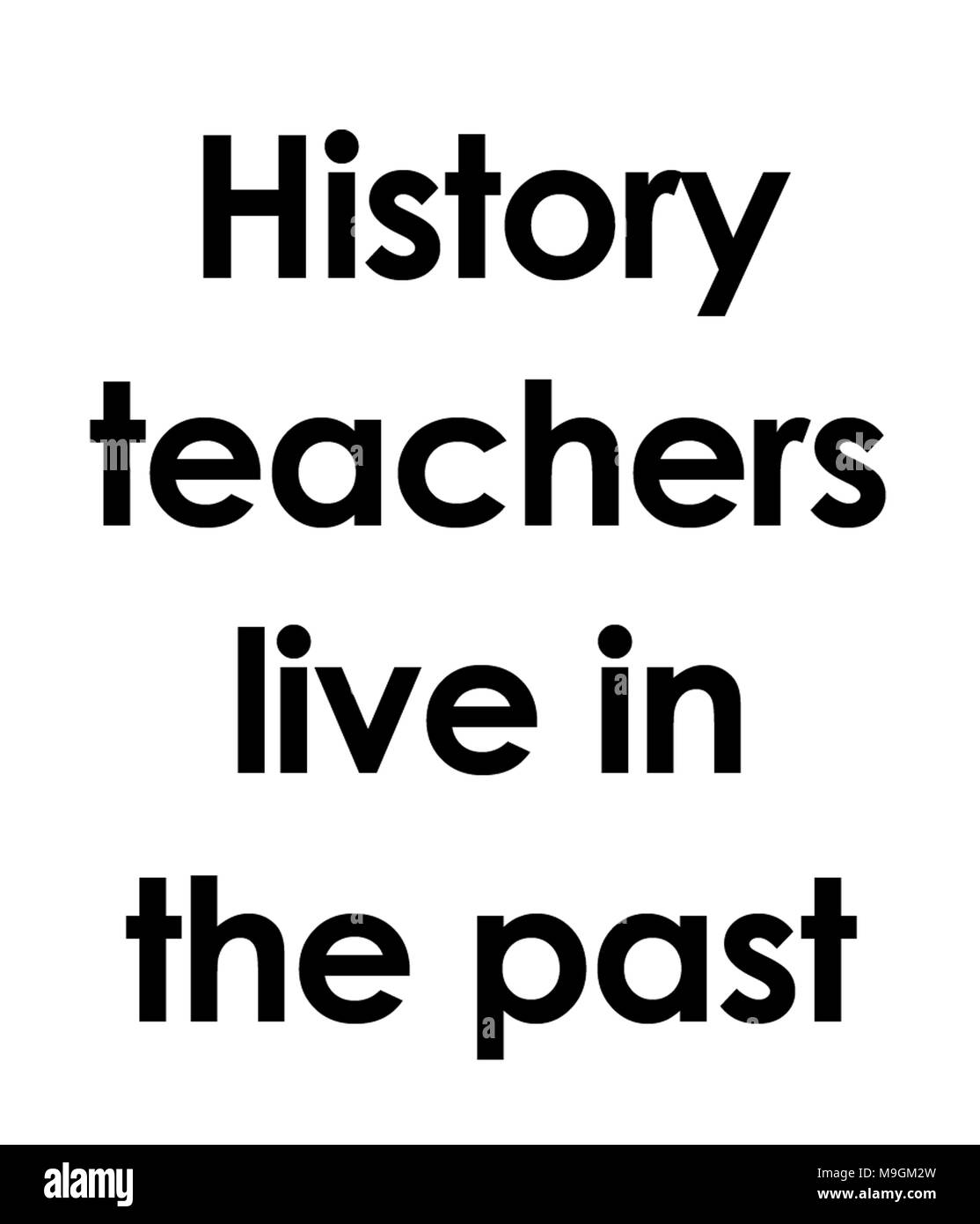 Gli insegnanti di storia vive nel passato Foto Stock