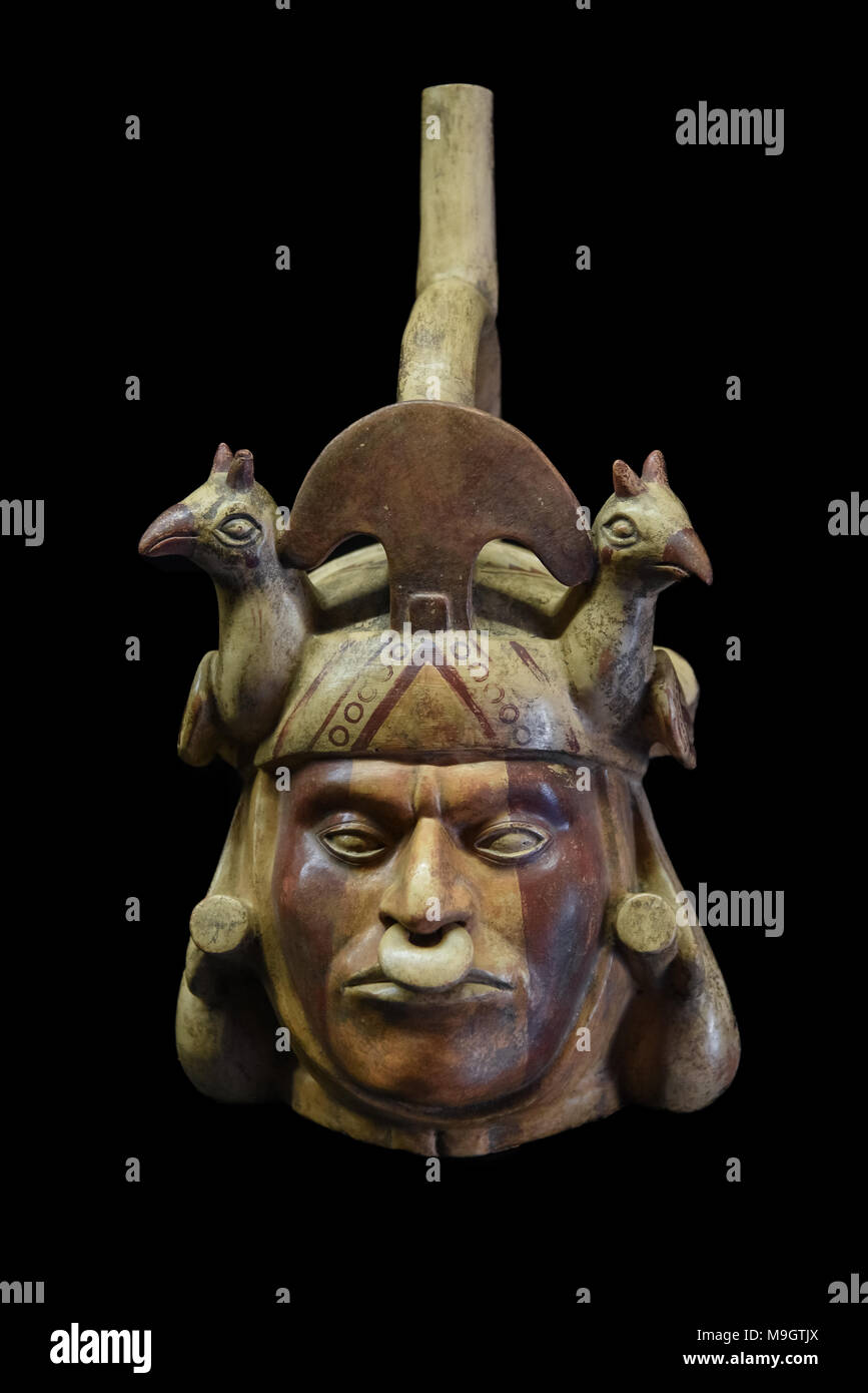Ceramica Peruviana Mochica, Wari, era Inca e cultura Foto Stock