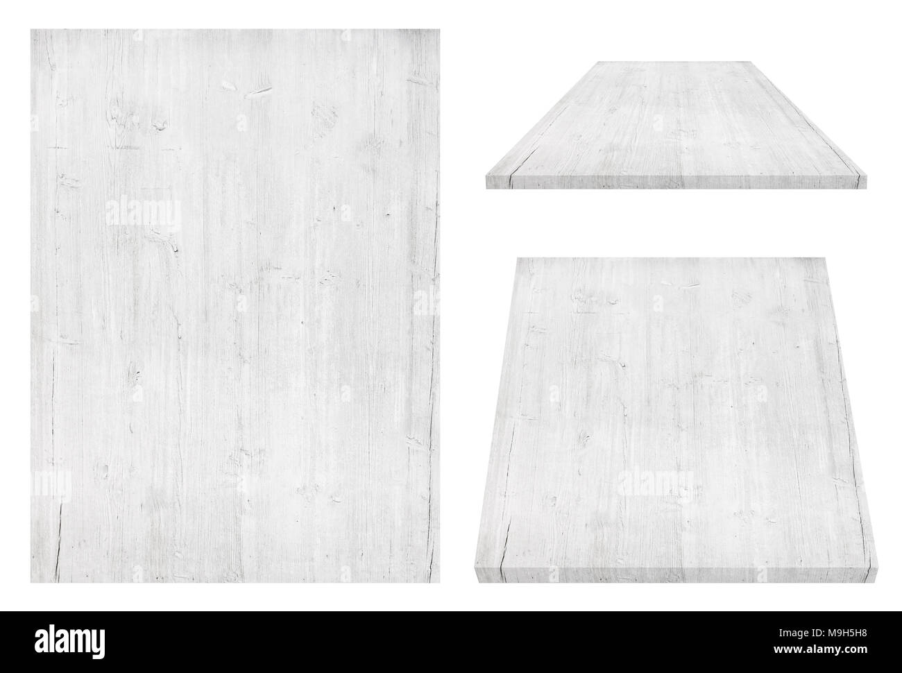 Bianco parete in legno, tavolo, la superficie del pavimento in legno, texture. Gli oggetti sono isolati su sfondo bianco Foto Stock Bianco parete in legno, tavolo, la superficie del pavimento in legno, texture. Gli oggetti sono isolati su sfondo bianco Foto Stock