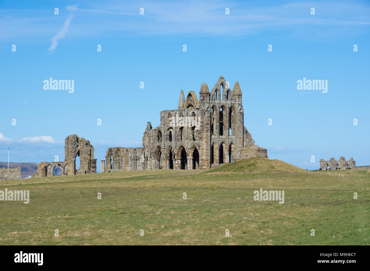 Whitby Abbey, antico monastero a Whitby, Inghilterra Foto Stock