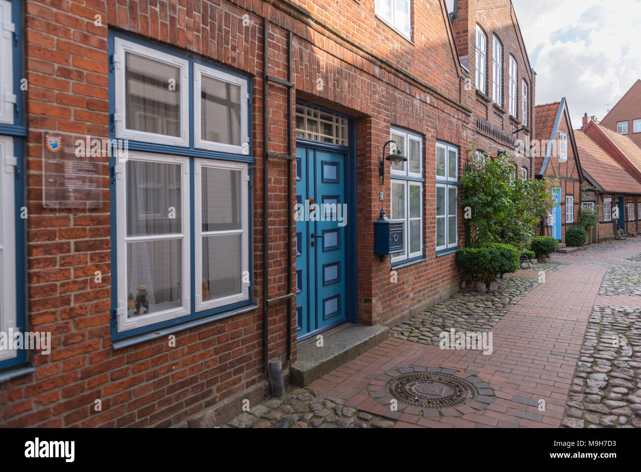 Centro storico della città di Bad Oldesloe, contea di Storman, Schleswig-Holstein, Germania, Europa Foto Stock
