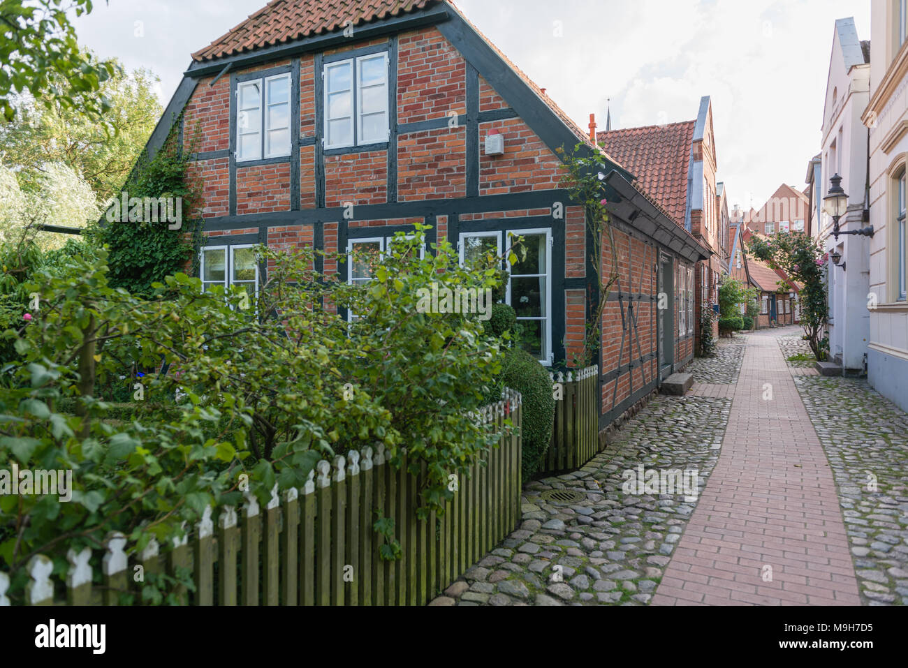 Centro storico della città di Bad Oldesloe, contea di Storman, Schleswig-Holstein, Germania, Europa Foto Stock