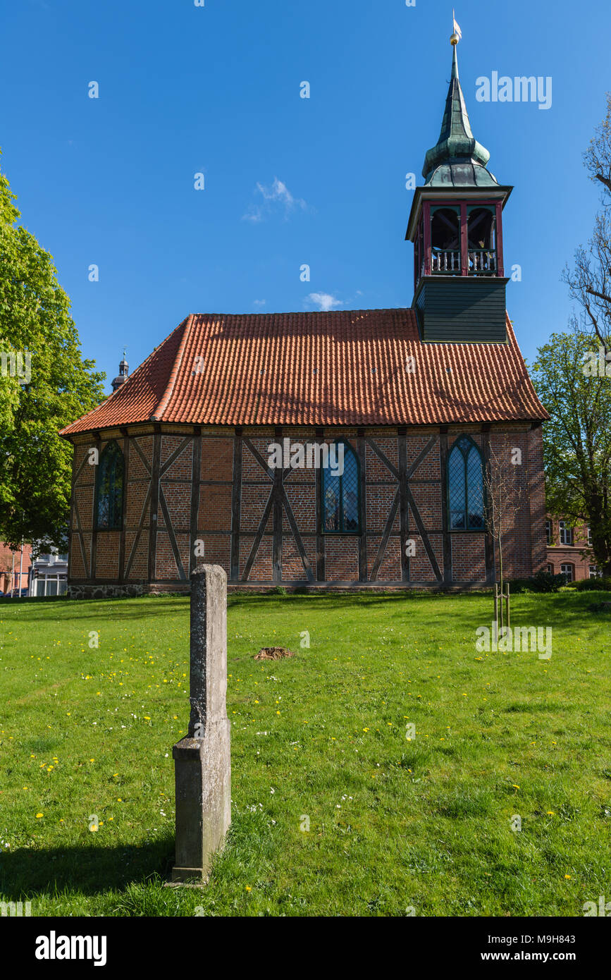 Johanniskirche di 1865, chiesa sul Cammino di Santiago di Schleswig-Holstein, paese città di Plön, Schleswig-Holstein, Germania, Europa Foto Stock