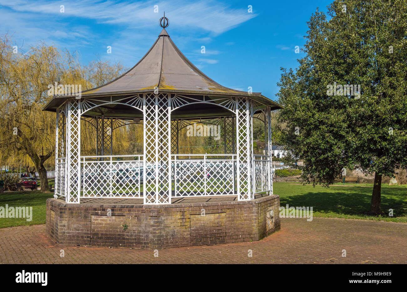 Chepstow Bandstand Monmouthshire, South East Wales Foto Stock