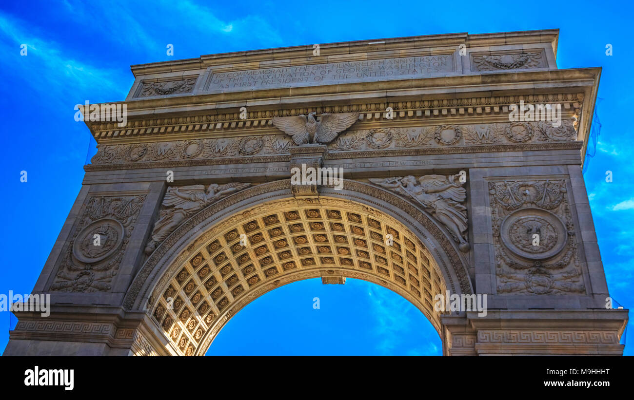 Washington Square Arch, New York New York Foto Stock