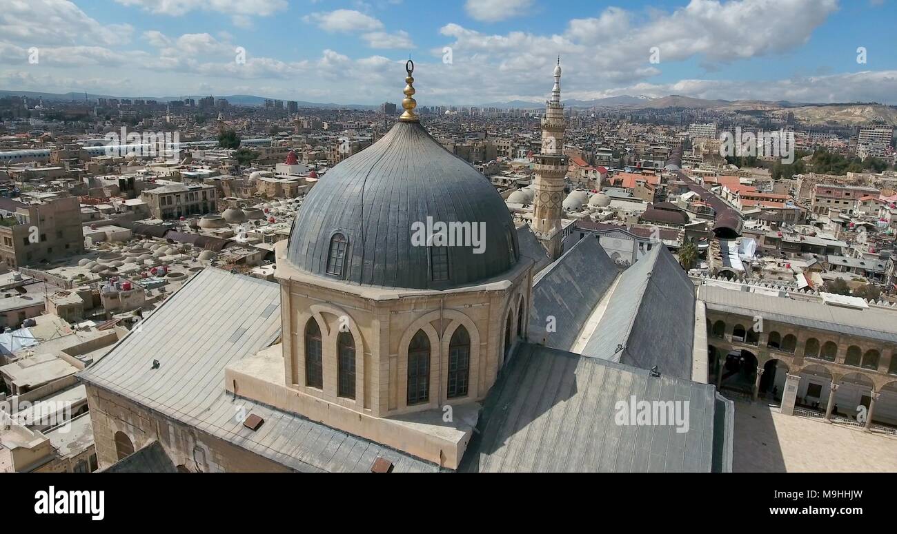 La grande moschea del Umayyads, Damasco Foto Stock