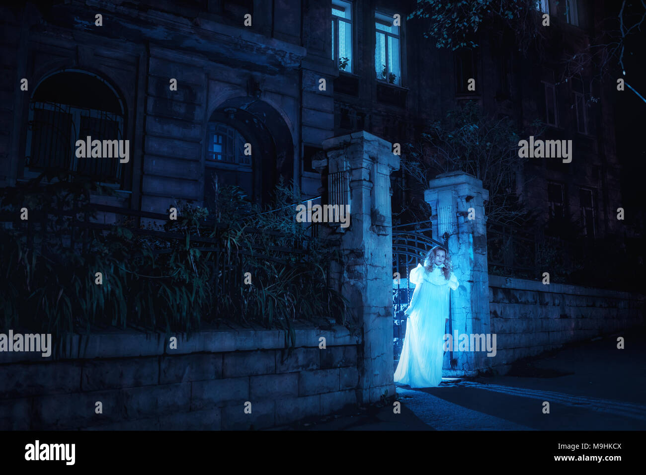 Ghost nella notte Foto Stock