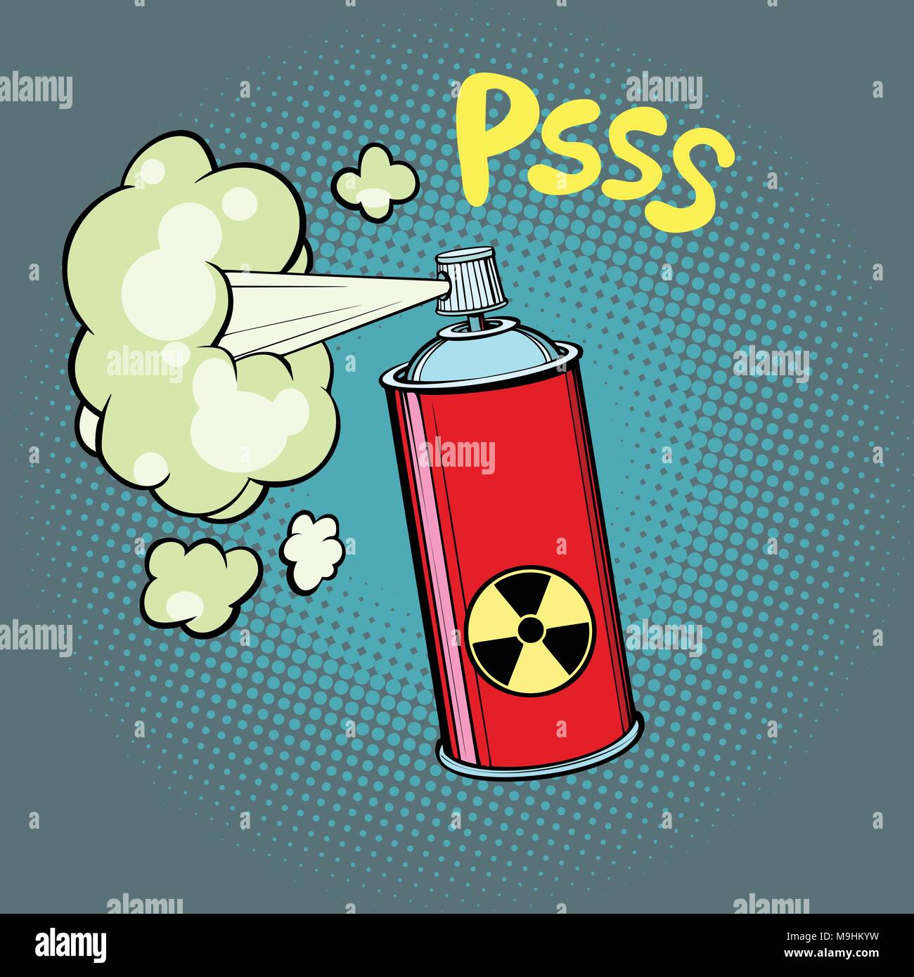 Rifiuti radioattivi gas Illustrazione Vettoriale