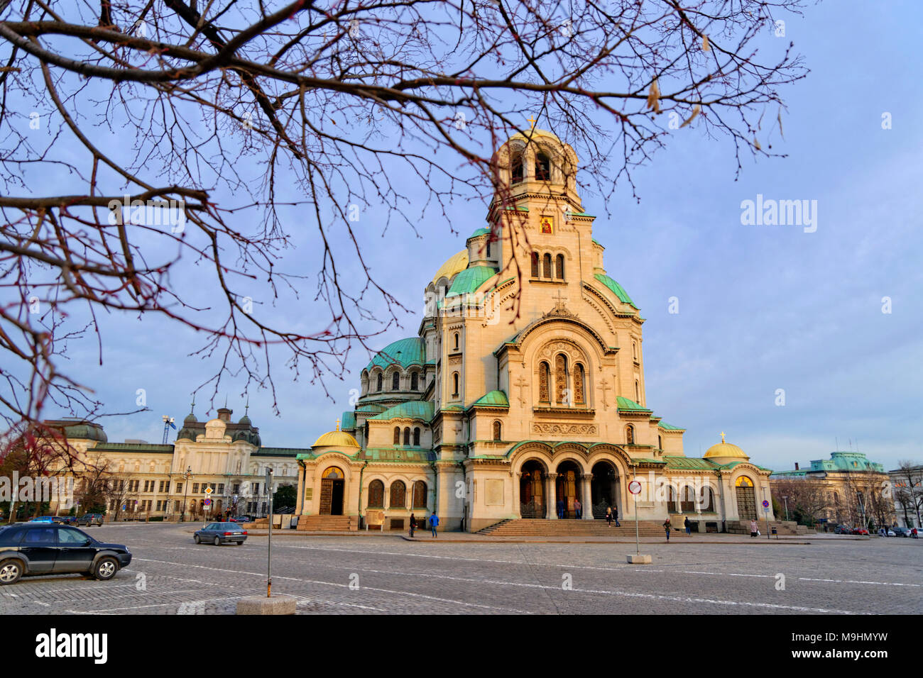 Il San Alexandar Nevski Cattedrale Ortodossa in Sofia city centre, Bulgaria. Foto Stock