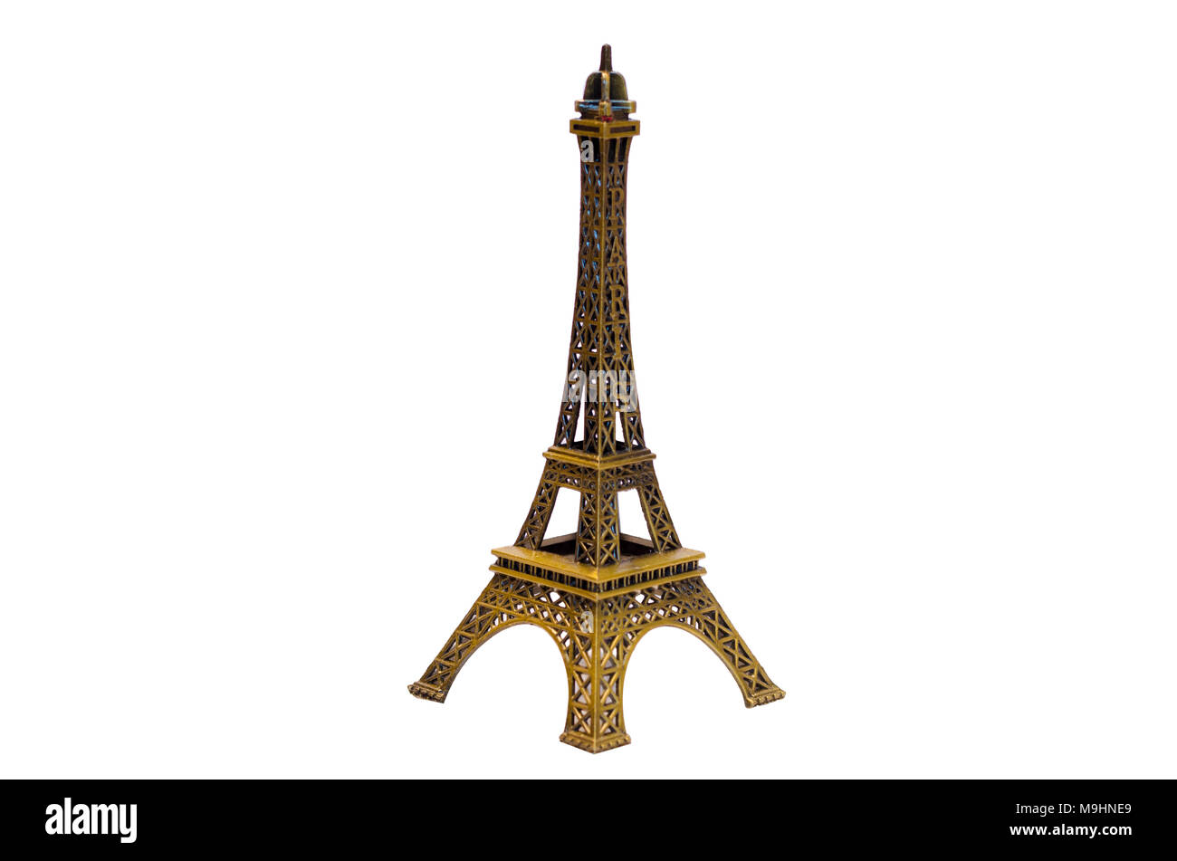 Torre Eiffel isolati su sfondo bianco Torre Eiffel modello isolare Foto Stock