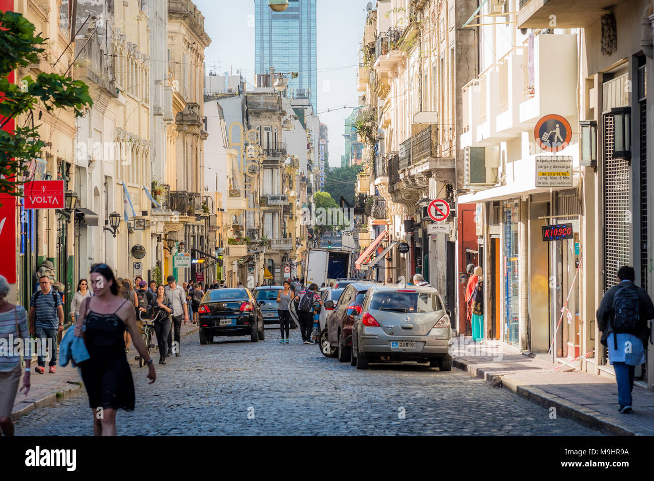 Scena di strada in San Telmo, Buenos Aires, Argentina Foto Stock