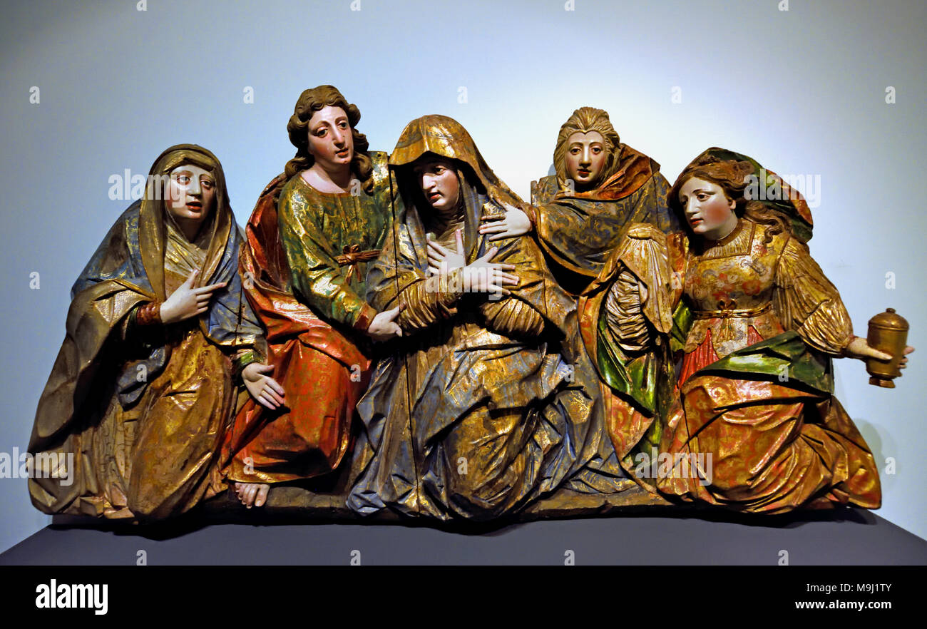 São João come Babbo Natale Mulheres - San Giovanni e le sante donne del xvii secolo portoghese Portogallo Coimbra ( Mosteiro de Santa Clara - Monastero di Santa Clara ) Foto Stock
