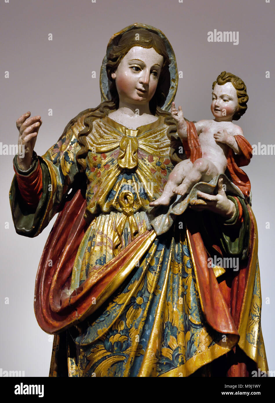 La Madonna del Rosario del XVIII secolo portoghese Portogallo Coimbra ( Convento de Santa Teresa - Convento di Santa Teresa ) Foto Stock