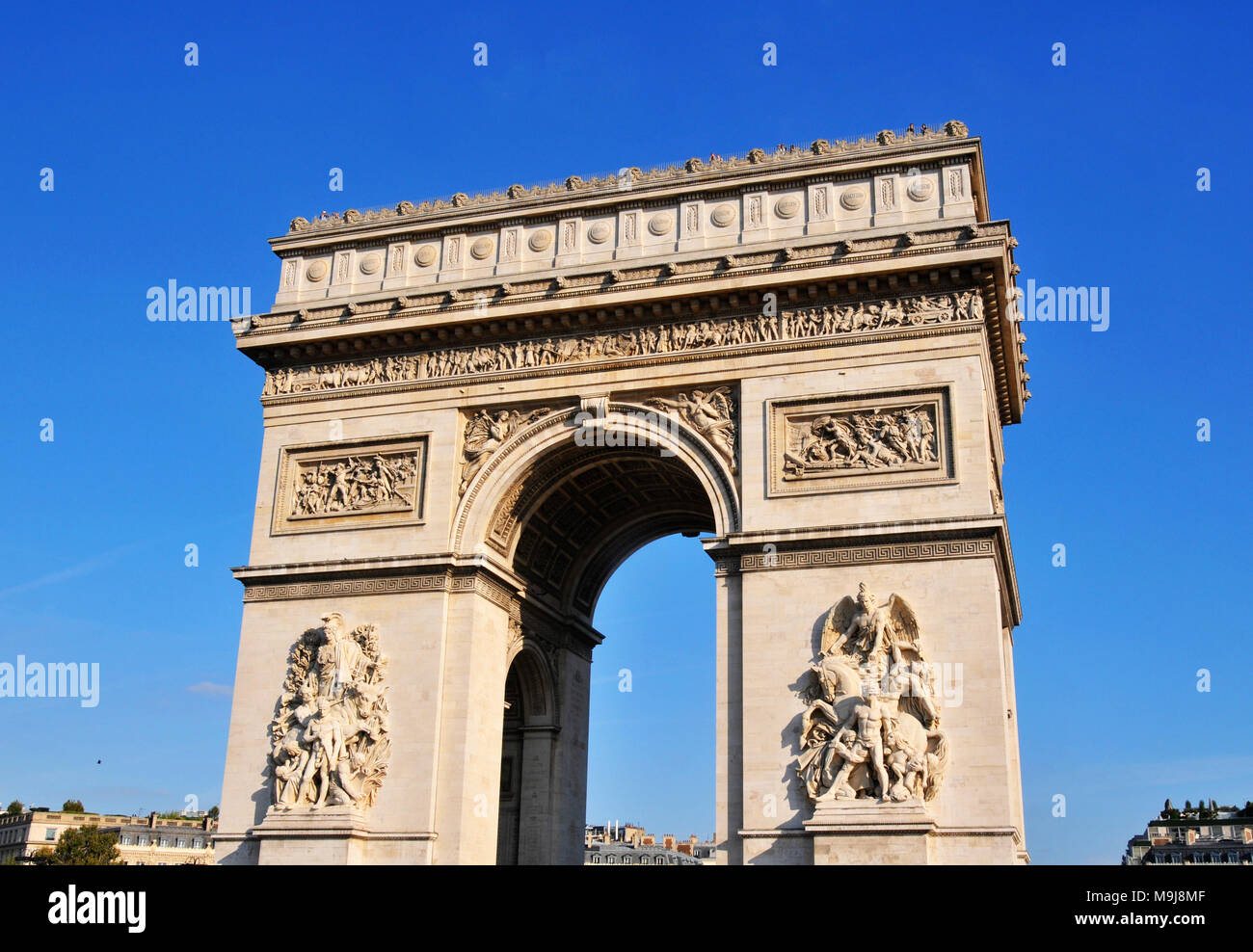 L'Arc de Triomphe de l'Étoile, Piazza Charles de Gaulle, Parigi, Francia Foto Stock