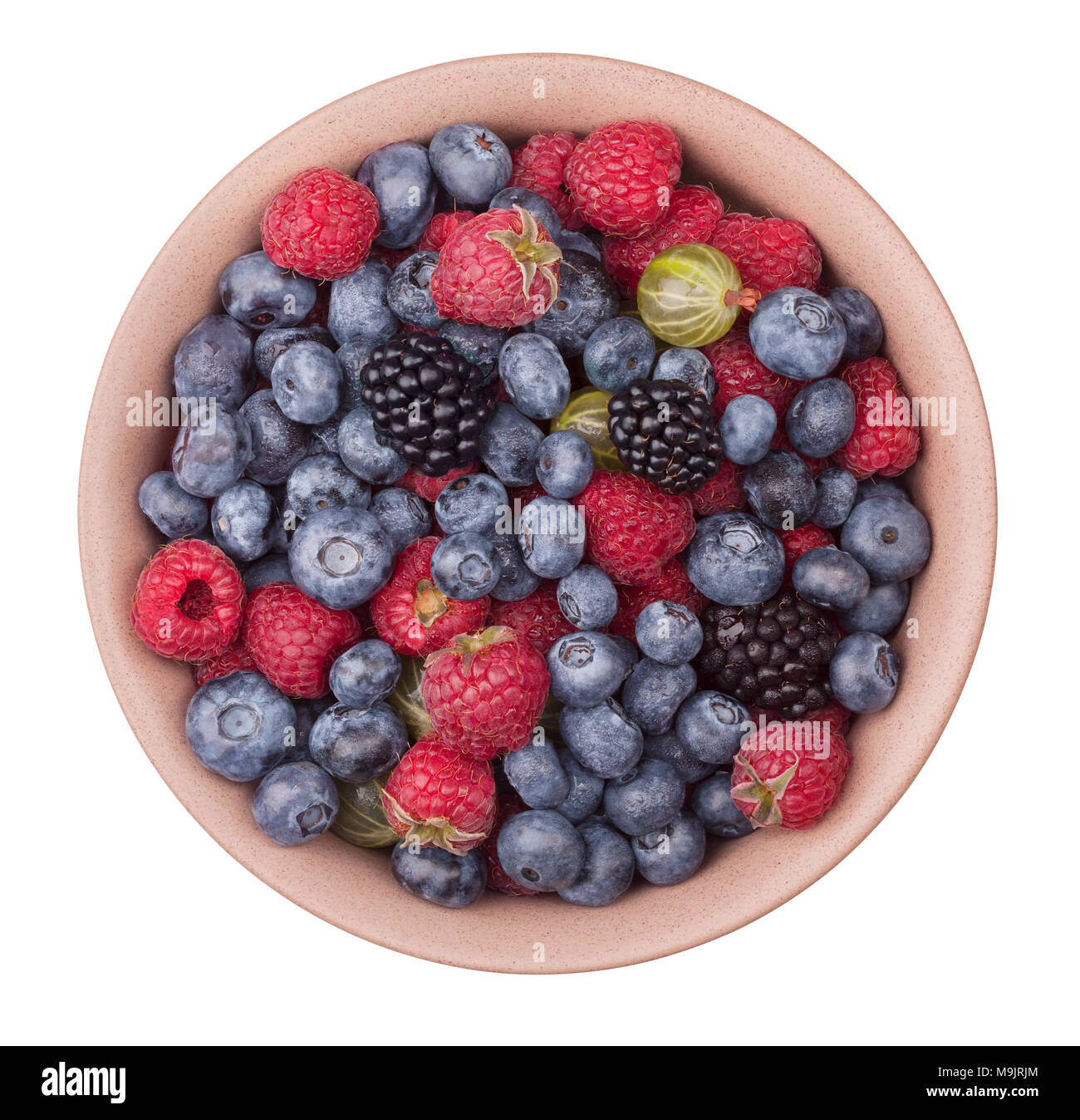 Piastra con frutti di bosco Foto Stock