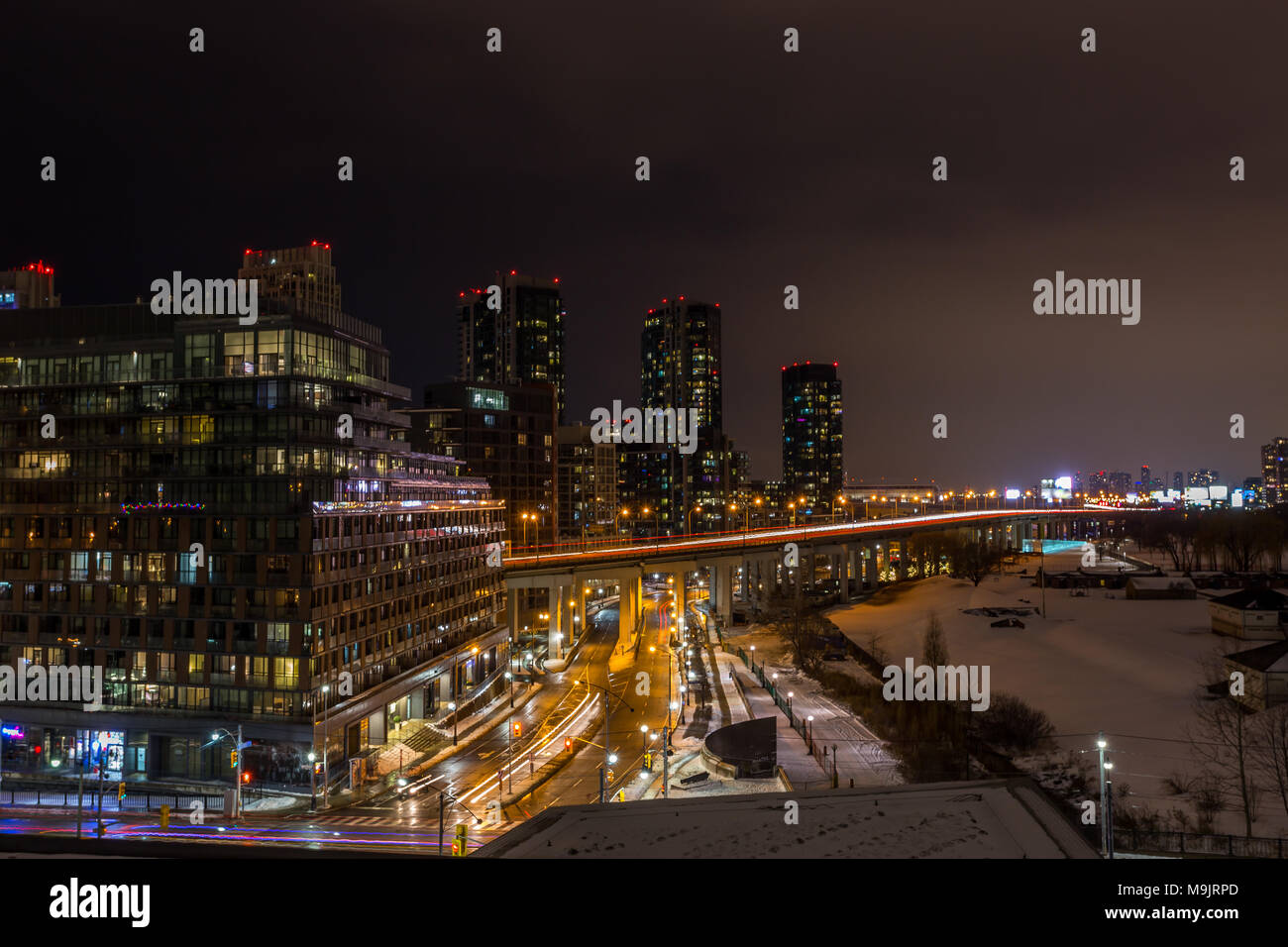 Toronto Gardiner Expressway in ora di punta Foto Stock