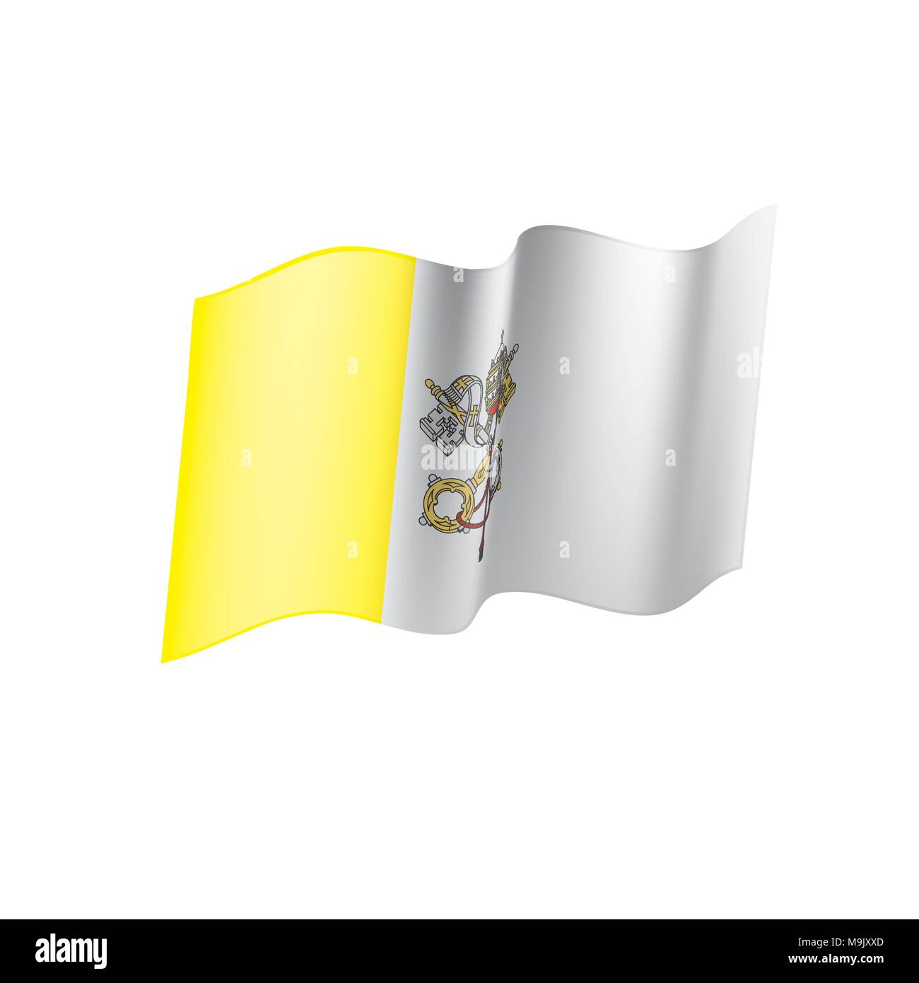 Vaticano bandiera, illustrazione vettoriale Illustrazione Vettoriale