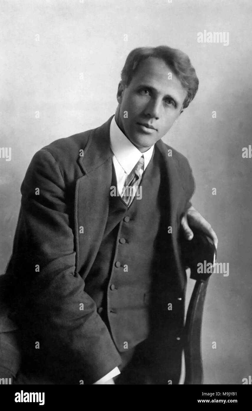 ROBERT FROST (1874-1963) poeta americano circa 1910 Foto Stock